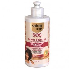 Salon Line SOS Cachos  Ricino e Queratina  Creme de Pentear 300ml