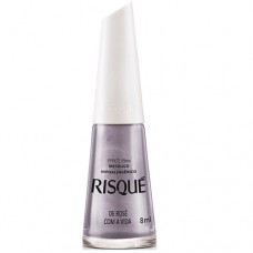 Esmalte Risque De Rose Com a Vida    Metalico  8ml